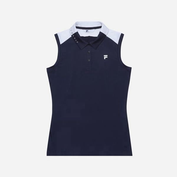 Camisas Polo Fila Mulher Azul Marinho - Fila Golf Sleeveless Portugal Online,QHJT-47213